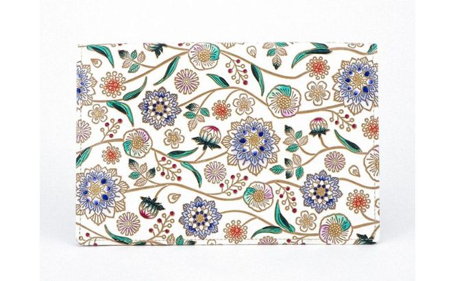 【文庫屋大関】パーソナルホルダー　ダリア＜コバルトブルー＞【皮革工芸品】 民芸品 雑貨 日用品 文房具 革小物 牛革 ファイル ケース 