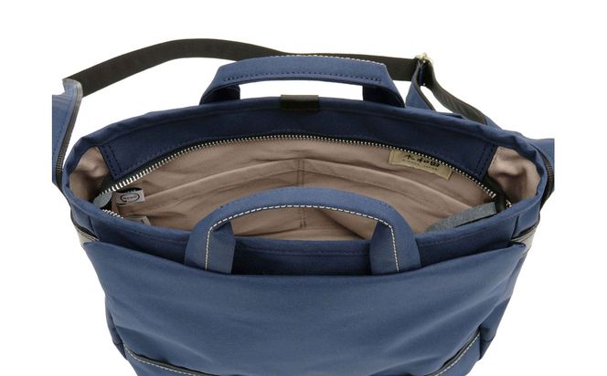 エコステップ手付きショルダーバッグ(No.4008-60) ネイビー / 2way ショルダーバッグ トートバッグ 肩掛け 手持ち 軽量 撥水 メンズ レディース バッグ かばん カバン 鞄 日本製 木和田