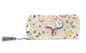 【文庫屋大関】メガネケース　孔雀【皮革工芸品】 ファッション小物 民芸品 