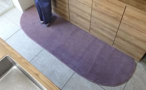 diw0279 北欧風キッチンマット ラグマットタイプ 65×225cm ゆりかご型 モーブ 抗菌防臭 SEK 織人しきもの屋工房