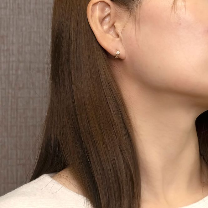 ピアリング 正規品 18金 プラチナ イヤリング メンズ ダイヤモンド 片耳 フープ 小さめ ゴールド ダイヤ 0.10ct イヤカフ 18k シンプル K18 イエローゴールドk18 pt900 リバーシブル 人気　241125pir401dpy SWAA222