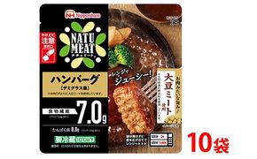 ナチュミート ハンバーグデミグラス風124g×10袋 計1.24kg｜大豆ミート使用 食物繊維 使い切り 朝食 昼食 夕食 お弁当 おかず レンジ 日本ハム ※沖縄・離島への配送不可