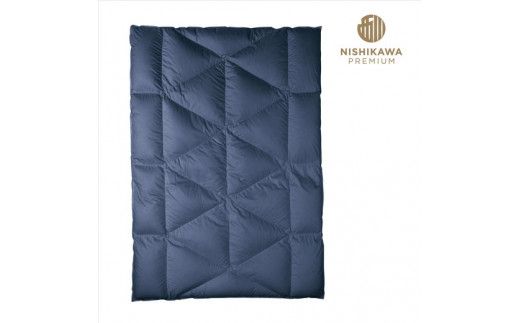 【nishikawa/西川】羽毛ふとん/ポーリッシュホワイトグースダウン95％/シングル/配色ブルー【P269W】（滋賀県　近江八幡市）