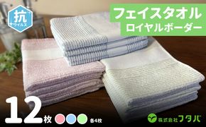 G2147 ロイヤルボーダータオル（抗ウイルス加工）【泉州タオル 国産 吸水 普段使い シンプル 日用品】
