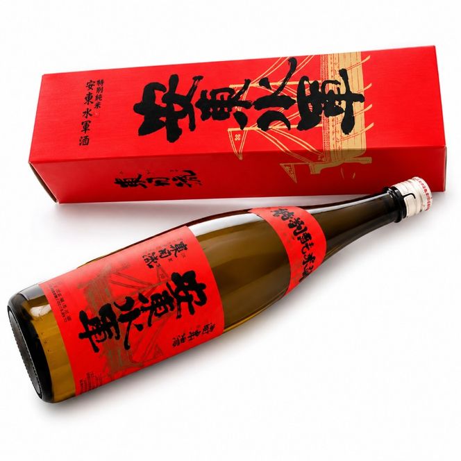 日本酒 特別純米酒 安東水軍 1800ml ×1本 純米酒 お酒 酒 地酒 一升瓶 純米 清酒 アルコール ギフト プレゼント 贈答 男性 女性 送料無料 1800 1.8L 青森 青森県 鰺ヶ沢町
