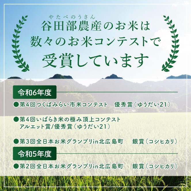 【3ヶ月定期便】【谷田部農産】【特別栽培米】立神米こしひかり（白米）定期便 5kg 3回お届け ｜茨城県 大子町 コシヒカリ 米 コンテスト 受賞 生産者 大子産米 産地直送 令和7年産（BT070）