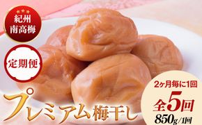 【定期便/2か月ごと/全5回】紀州南高梅はちみつ極塩分約6％（850g）