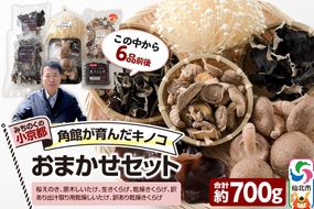 みちのくの小京都・角館が育んだ「おまかせセット」（桜えのき、原木しいたけ、生きくらげ、乾燥きくらげ、訳あり出汁取り用乾燥しいたけ、訳あり乾燥きくらげ）合計約700g(6品前後) [えのき エノキ しいたけ 椎茸 シイタケきくらげ 木耳 キクラゲ 園主おすすめ 生 乾燥 出汁 訳あり 秋田県 仙北市 角館]|02_sne-010201