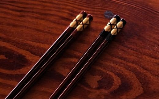 八角箸　花塗り　夫婦　 / 漆器 食器 お箸 はし 夫婦箸 漆塗 うるしぬり 手塗り 木製 伝統工芸品 和 お正月 高級 結婚 新築祝い お祝い 贈答 贈り物 プレゼント ギフト 香典返し お返し おもてなし【ocy927-set-meoto-2A】