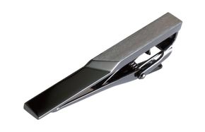 tav0073 ジオメトリック・ネクタイピン ブラックシルバー