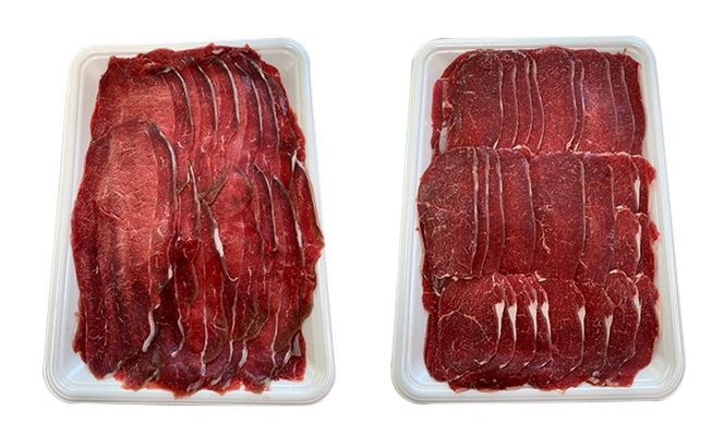 【12か月定期便】エゾシカ肉のスライス2種食べ比べ満足セット(計2kg) 南富フーズ株式会社 鹿肉 ジビエ 鹿 詰め合わせ 肉 北海道 南富良野町 エゾシカ セット 詰合せ 食べ比べ 