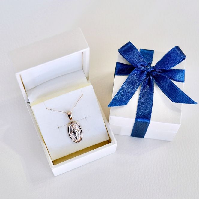 【ジュエリー】K10イエローゴールド 地金  おしゃれ マリア ペンダント ネックレス 保証書付 SYP-2434  242-017