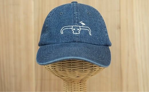 キャップ 水牛とサギ デニムキャップ【カラー:ダークブルー】【サイズ:フリー(50?60cm)】KB-132