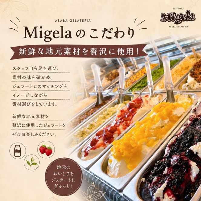 Migelaの人気ジェラート 10個 食べ比べ セット 定番6種＋季節のおまかせ4種 ジェラート アイス デザート Migela 静岡 袋井市