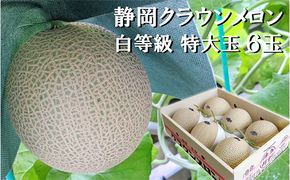 クラウンメロン【並（白等級）】特大玉（1.5kg前後）6玉入り 人気 厳選 ギフト 贈り物 デザート グルメ 果物 袋井市 果物類 メロン青肉 フルーツ