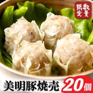 【2026年3月より順次発送】焼売 美明豚「びめいとん」のジューシー焼売 1袋(20個入り)｜シュウマイ 焼売 美明豚 びめいとん 肉 肉加工品 豚肉 お肉 ジューシー 茨城県 行方市(HJ-4-1)
