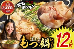 もつ鍋 福岡 もつ鍋セット 醤油 12人前 国産牛 ホルモン専門店 [宇美ホルモン 福岡県 宇美町 um40azp100000] もつ鍋ふるさと納税 国産 モツ鍋 もつなべ 牛もつ鍋 牛もつ 牛モツ 冷凍 12000 12000円 12000円以下 12000円以内