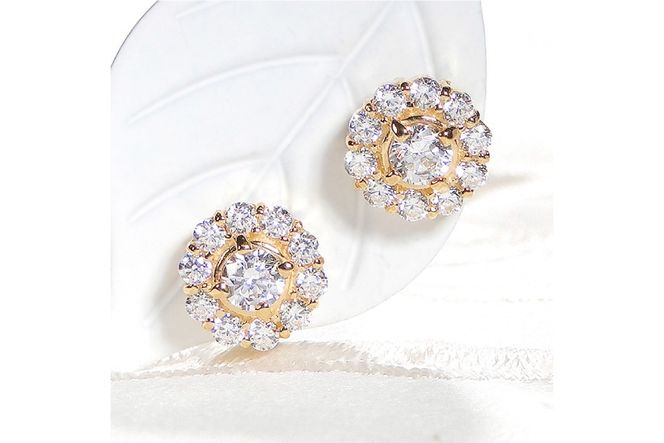 ピアス K18YG イエローゴールド ダイヤモンド 0.7ct 【f217-k18yg】 [オーダーメイドジュエリーメイ 山梨県 韮崎市 20742935] ジュエリー アクセサリー ダイヤ K18 18金 宝石