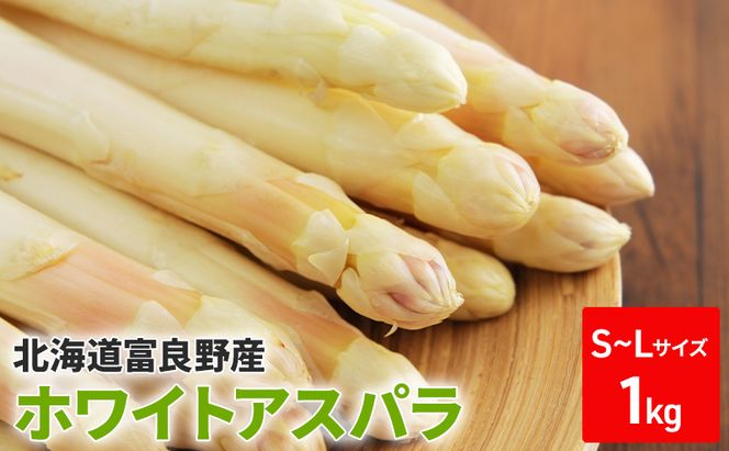 【2027年春発送】ホワイトアスパラ サイズ混合 1kg 50本前後 富良野産 野菜 アスパラガス 大容量