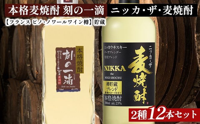 アサヒビール　麦焼酎　2種12本セット｜むぎ焼酎　ロック　お湯割り　水割り　ストレート　ソーダ割り　ギフト　送料無料