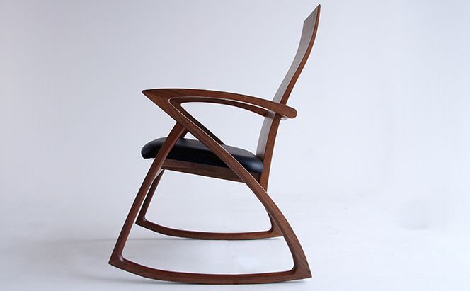U-La ハイバック ロッキングチェア（ブラウン）木製 インテリア おしゃれ 椅子 家具 市場家具