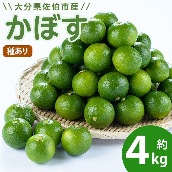 かぼす4kg(種あり) フルーツ 果物 柑橘 道の駅やよい 期間限定 大分県 佐伯市 【EN15】【道の駅やよい】