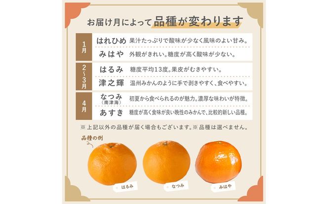 ＜2027年1月～4月上旬発送＞JAむなかたかんきつ部会が厳選したみかん（中晩柑）計3kg【JAほたるの里】_HA0281
