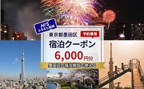 宿泊券 東京 宿泊 予約専用クーポン 6,000円分 東京都 墨田区 HIS ふるさと納税 ホテル 旅行 旅 旅行券 チケット 券 ギフト ギフトカード 東京23区