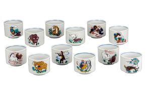 九谷焼　組盃　十二支 