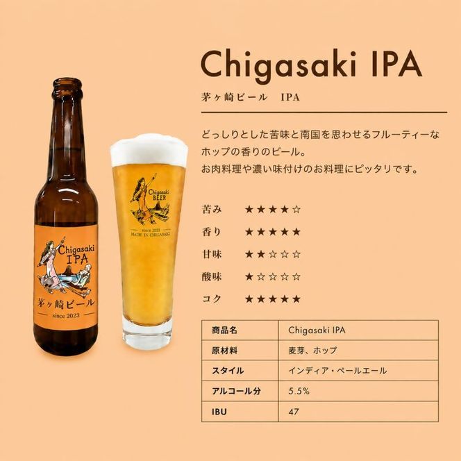 茅ヶ崎ビール (IPA) 8本セット　【お酒　ビール　クラフトビール　瓶入り　化粧箱入り】 地ビール 瓶ビール アルコール飲料 家飲み 晩酌 バーベキュー BBQ 