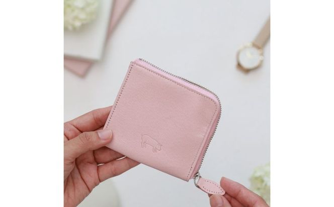 墨田区産ピッグレザーミニウォレット ファッション 小物 財布 収納力 コンパクト Ｌ字 ファスナー 小銭入れ シンプル 紙幣 カード 収納 取り出し 簡単 