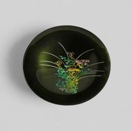 丸小皿 秋草 梨地グリーン ［NF155］ 303446_CU90073VC02