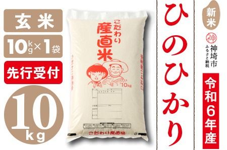 【令和6年産 新米先行受付】ひのひかり 玄米 10kg【さが 佐賀の米 米 お米 コメ 玄米 おいしい ランキング 人気 国産 ブランド 地元農家】(H061259)