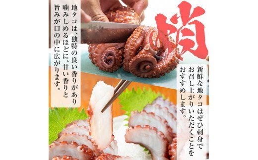 鹿児島県産地たこのゆでたこ(計400g) 国産 九州産 新鮮 地ダコ 魚介 魚貝 海産物 海鮮 蛸 味付 刺身 磯辺焼き たこ焼き 唐揚げ 料理 おかず お弁当【さるがく水産】akn028-01