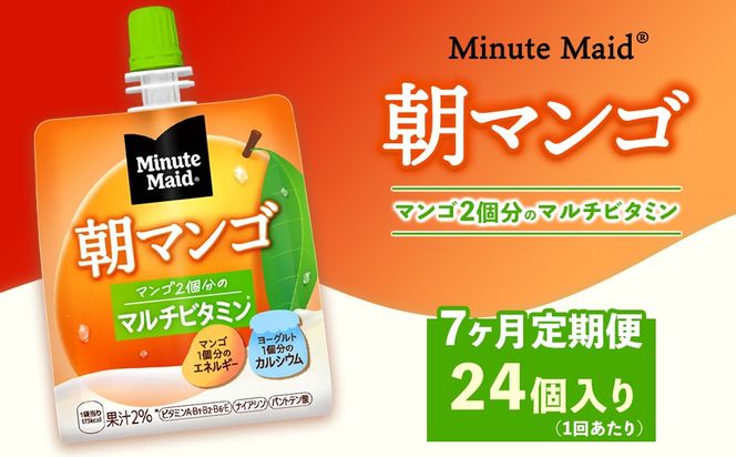【定期便7ヶ月】ミニッツメイド 朝マンゴ 24個入り×1ケース