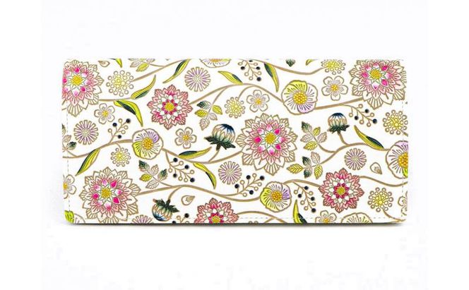 【文庫屋大関】束入れ ダリア＜ベリーピンク＞【皮革工芸品】 財布 お札 お札入れ 長財布 カード 小銭 牛革 手作り 日本製 墨田区 東京都