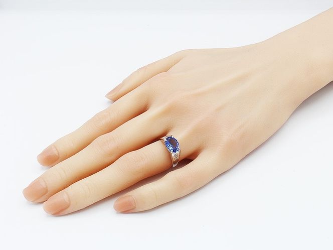 タンザナイト リング 2.0ct Ag900[Pt100] （161195-t） (BR-103)