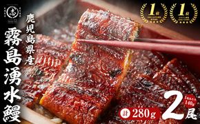 【志布志市人気No.1お礼の品】霧島湧水鰻の蒲焼き 140g以上×2尾＜計280g以上＞ a1-157