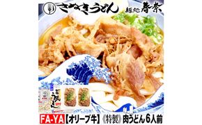 冷凍さぬきうどん 麵処 春奈 特製オリーブ牛肉うどん6人前 372013_LX007