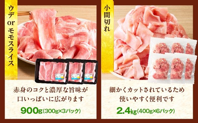 豚肉バラエティー詰合せセット【4.5kg】豚肉 豚肉詰め合わせ セット 小間切れ ウデ モモ スライス ロース バラ 肩ロース とんかつ 冷しゃぶ 豚汁 生姜焼き 国産 プレゼント 贈答 贈り物 ギフト_kn085-013-01