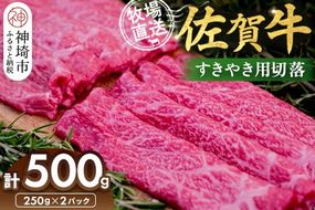 佐賀牛 すきやき用切落250g×2パック計500g【佐賀牛 すき焼き用 切り落とし 牧場直送 小分け】(H122140)