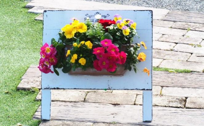 植物 季節のお花のハンキング 木製スタンド付き 花 インテリア ガーデン 