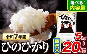 令和7年産 無洗米 ひのひかり 5kg 10kg  20kg 《7-14日以内に出荷予定(土日祝除く)》 熊本県産 無洗米 精米 氷川町 ひの 送料無料 ヒノヒカリ コメ 便利 ブランド米 お米 おこめ 熊本 SDGs---hkw_lcl_150_5kg---
