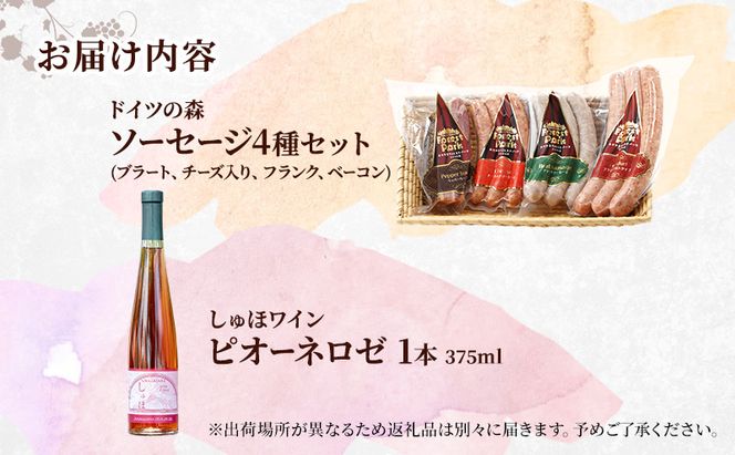 ドイツの森の人気商品とワイン 欲張りセット(1) ソーセージ 加工品 ワイン 赤磐市