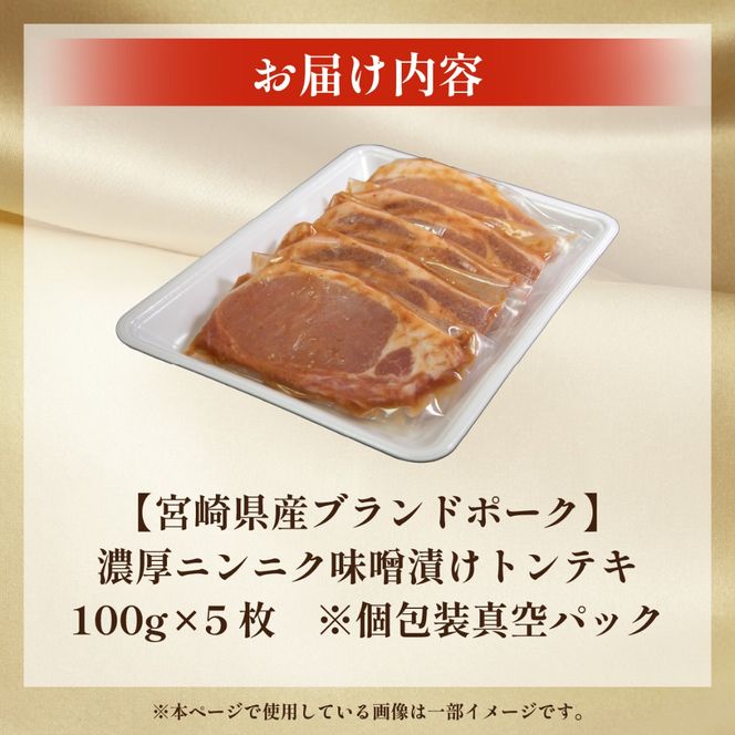 【宮崎県産ブランドポーク】濃厚ニンニク味噌漬けトンテキ 500g