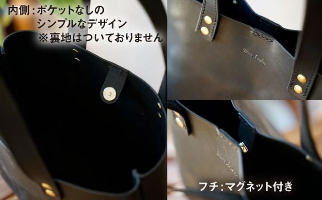 本革 ミニトート （ ブラック / キャメル ） 糸島市 / BLESS [AAA023] かばん 革製品 革 メンズ レディース ブラウン ミニトート プルアップレザー