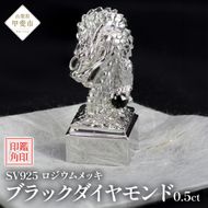 印鑑 龍モチーフ 角印 SV925 〔工芸品〕stamp-002　BR-62