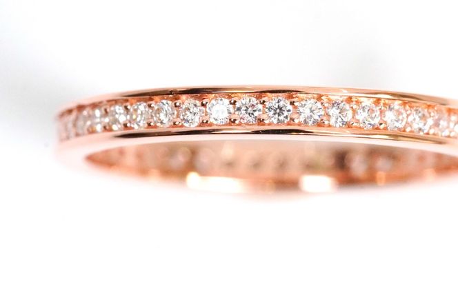 0.3ct フルエタニティリング  ピンクゴールド 管理番号RTJ-013  246-004-c
