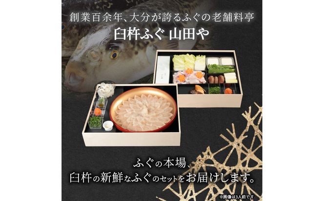 【E05015】臼杵ふぐ山田や　ふぐ刺・ちり鍋セット　2人前