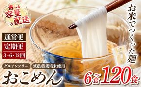 a1101 《選べる容量・配送》おこめん(中麺) 1食100g(計6食・計10食・3回・6回・12回定期便)【アグリベースAIRA】姶良市 麺 お米麺 グリテンフリー 定期便